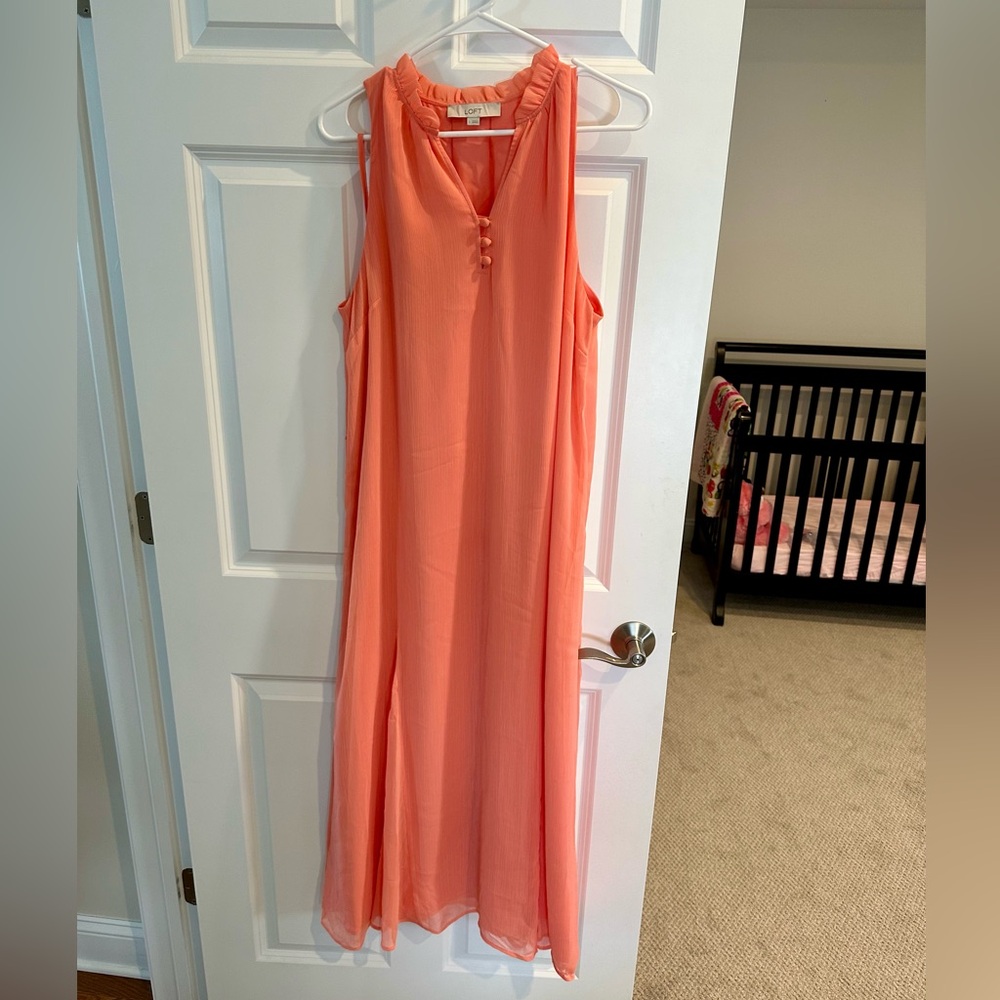 Loft Sleeveless Coral Dress